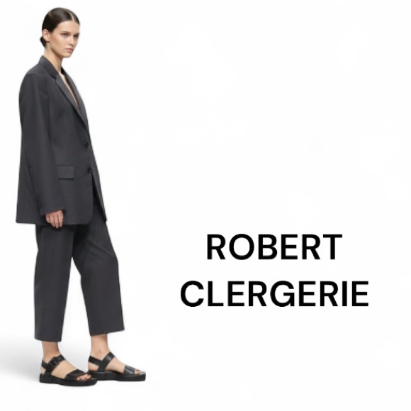 Robert Clergerie Shoes - Authentic Robert Clergerie luxury designer black leather platform sandals sz 9